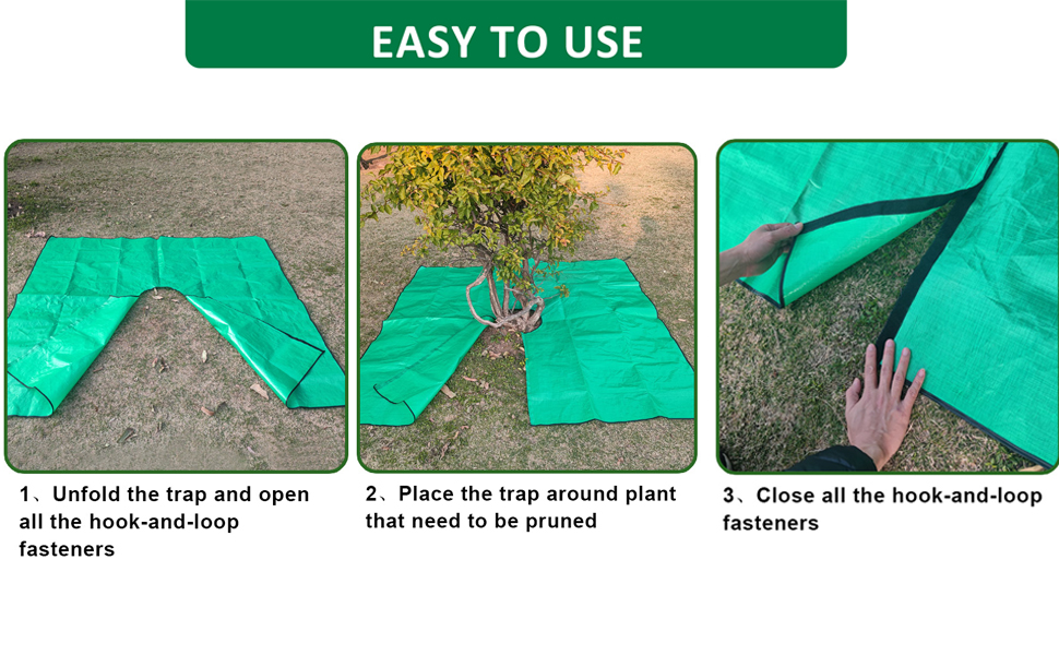 Landscape Tarp, Bush Trimming Tarp, Bush Trimming Catcher, 78.7"X78.7
