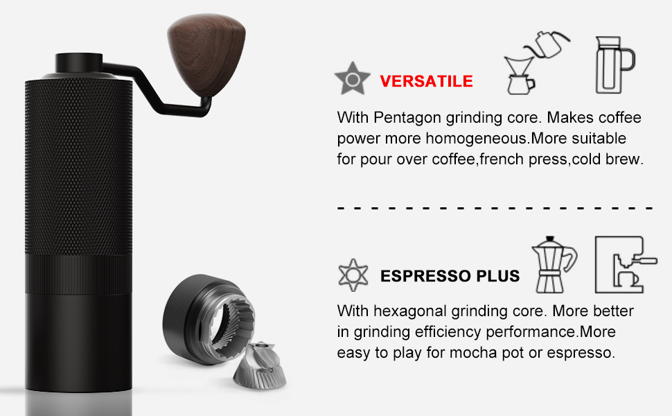 MAVO Wizard 2 Manual Coffee Grinder,Capacity 20g with CNC Stainless Steel Conical