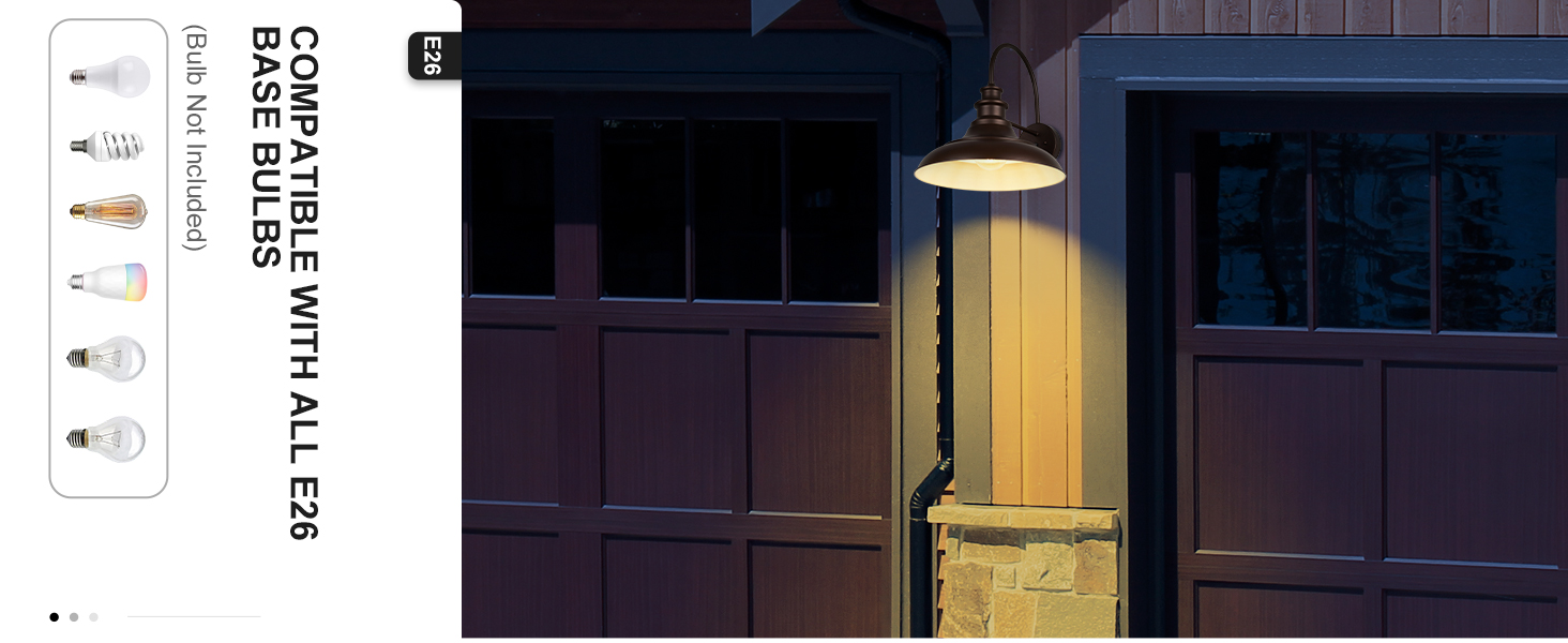 e26 base outdoor barn light
