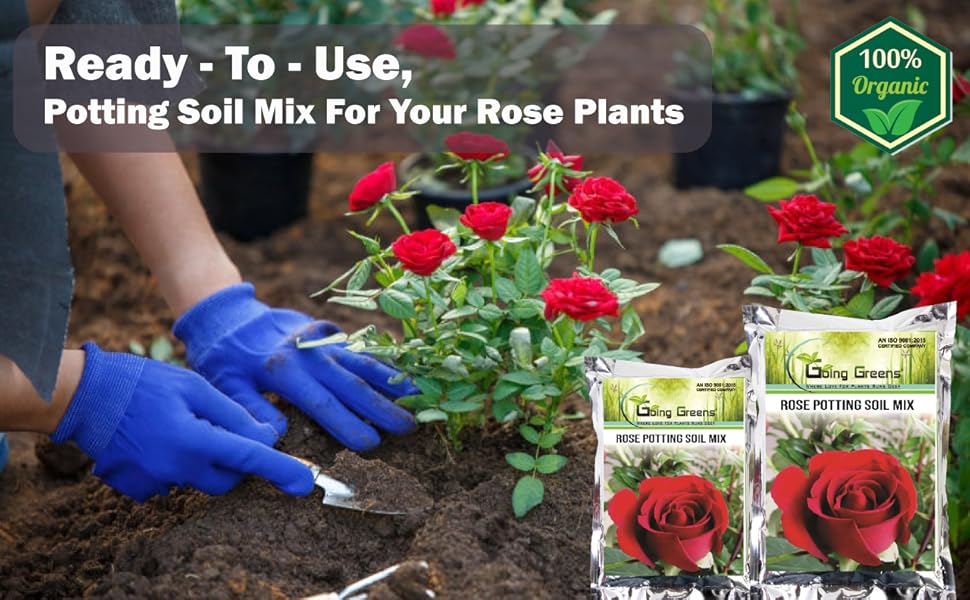 Going Greens Rose Potting Soil Mix with Mutinutrients for Rose Plants