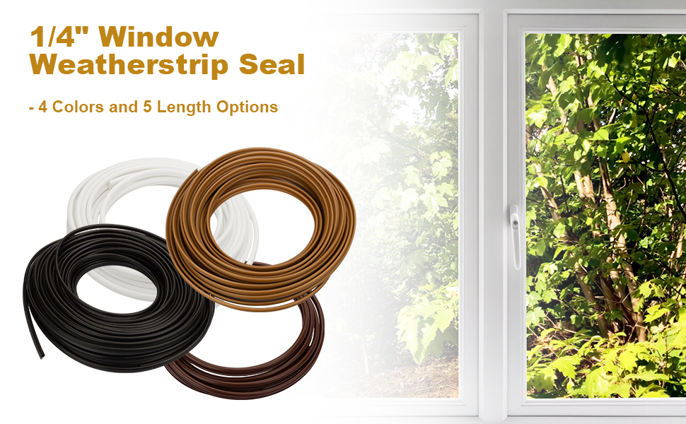 showingo Window Weatherstrip Seal 1/4" Bulb Bubble Kerf Mount Bulb
