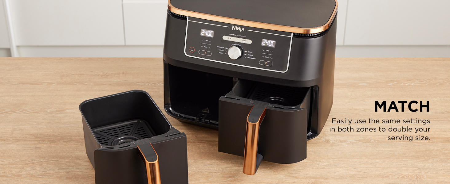 Ninja Dual Zone Copper Air Fryer AF400UKCP