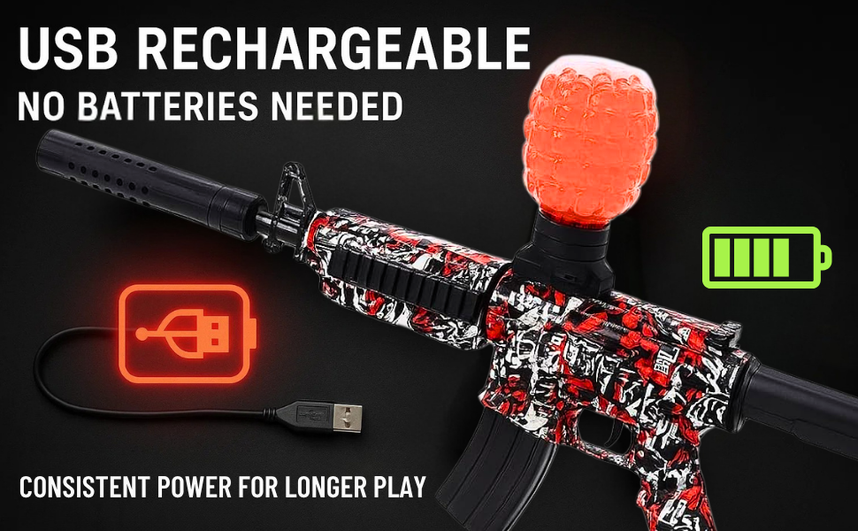 Gel Blaster Toy Gun with Silencer