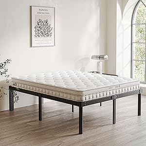 Amazon.com: Viisari King Bed Frame 18 Inch Metal Bed Frame