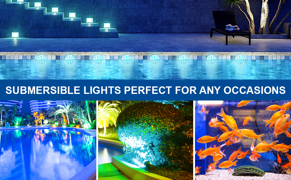 2023 Upgraded Submersible Led Pool Lights for Above Ground