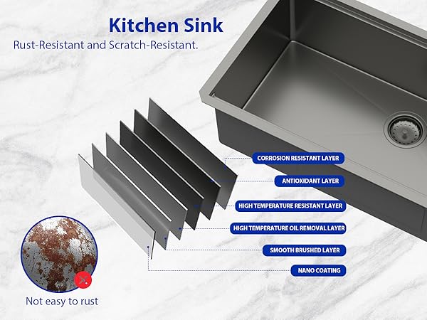 Dcolora 36 in. Black Undermount Kitchen Sink Workstation