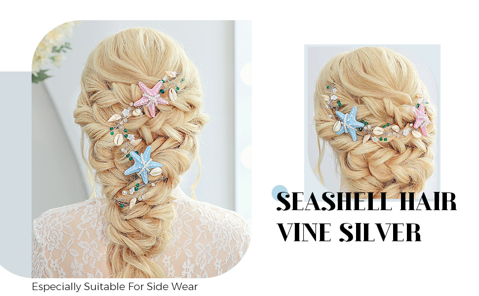 beach wedding hair vine