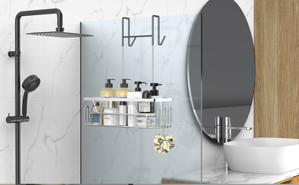 Kegii Shower Caddy Hanging, Over Door Shower Storage, Shower Organiser