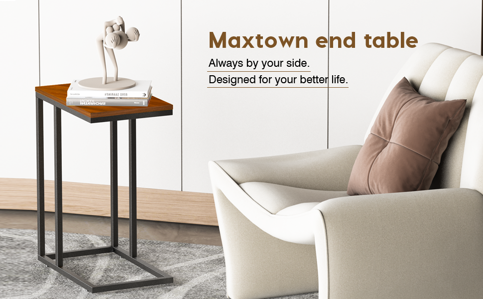 Maxtown Side Table, End Table, C Table for Sofa, Bed