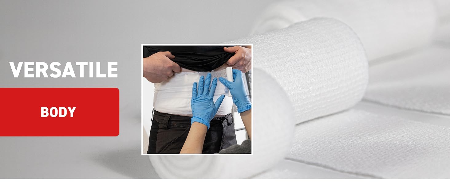 Conforming Stretch Gauze Bandage Roll, Individually Packed, First Aid Sterile Latex Free