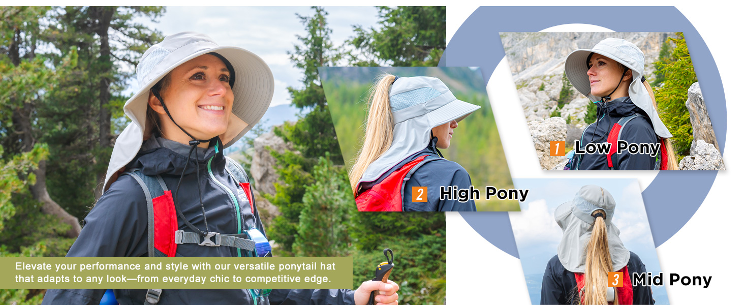 High Messy Bunny Ponytail Sunhat 