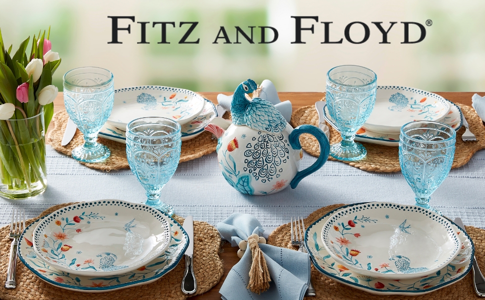 Amazon.com | Fitz and Floyd Gracie Floral 12 Piece Dinnerware Set Amazon.com | Fitz and Floyd Gracie Floral 12 Piece Dinnerware Set