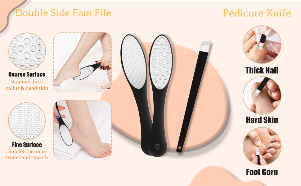 Professional Foot File Callus Remover, Colossal Foot Rasp Stainless