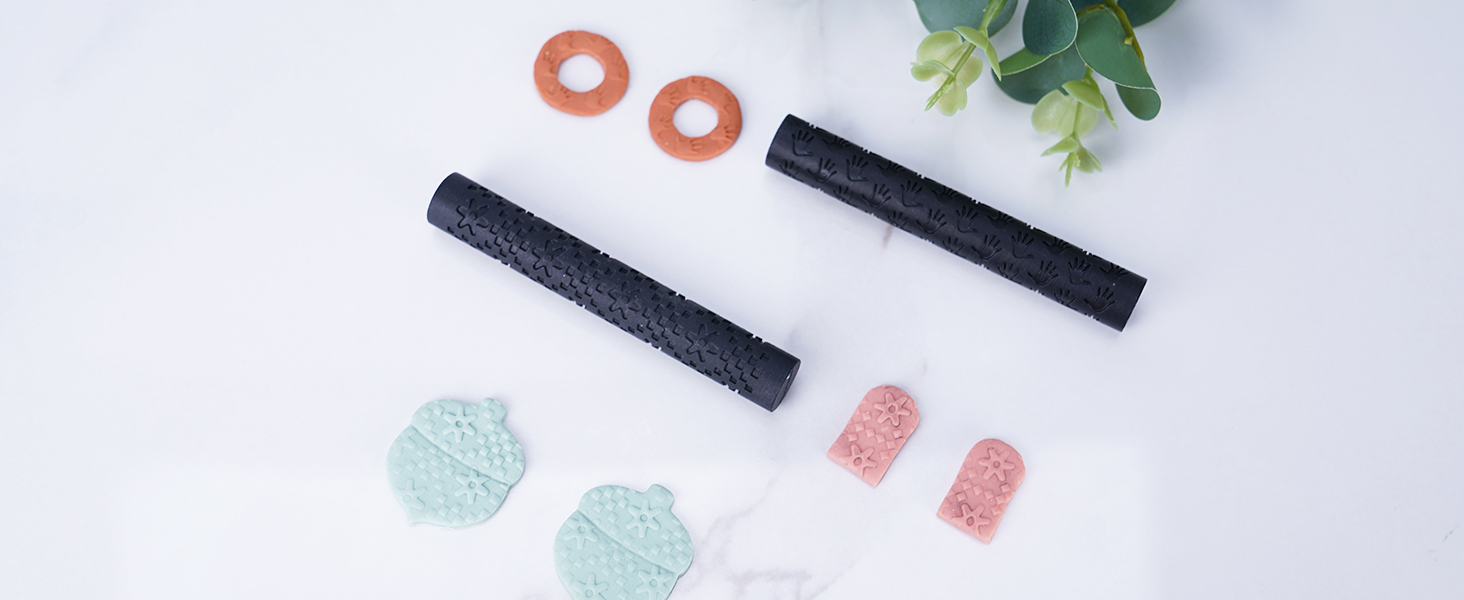 Puocaon Polymer Clay Texture Roller Daisy Flower Texture