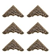 INCREWAY 20Pcs Box Edge Cover, 37x37x12mm Metal Furniture Corners Protector Antique Decorative Tr...