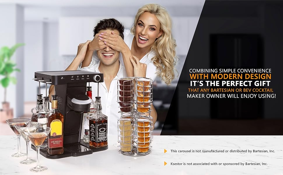 Storage Carousel for Bartesian Cocktail Capsules by Ksestor Holds up