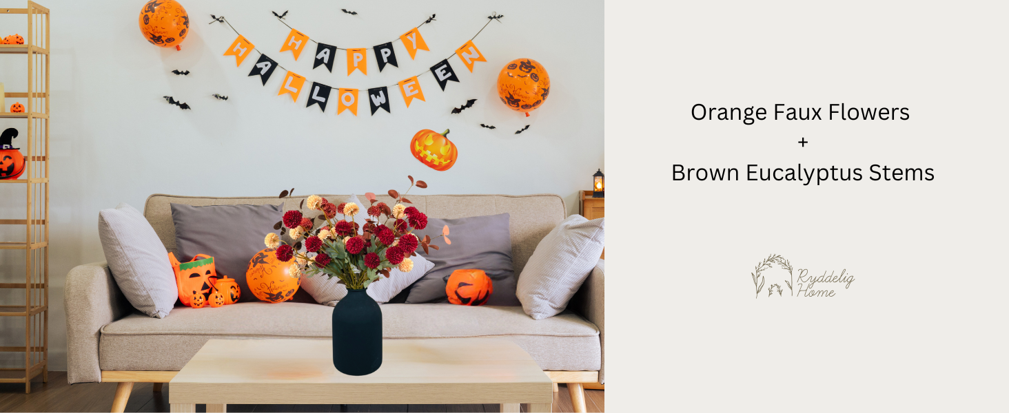 Fall flowers home decor indoor, autumn flowers decor, faux fall floral arrangements