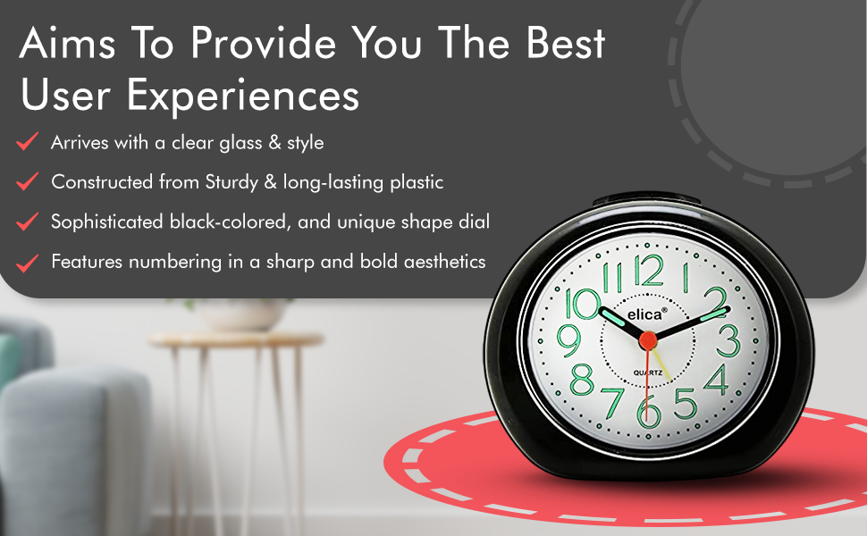 Buy Elica Time Piece Beep Alarm Clock (Loudest Sound) (Black) Online at Low Prices in India