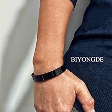 【50%OFF】BANDEL TITANIUM チタン Bangle Black Amazon.com: BIYONGDE 1 PC Mens Black Cuff Bracelet Solid