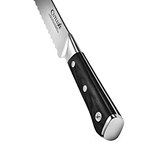 Cutluxe Brotmesser 25 cm mit Wellenschliff – Brotschneidemesser ...