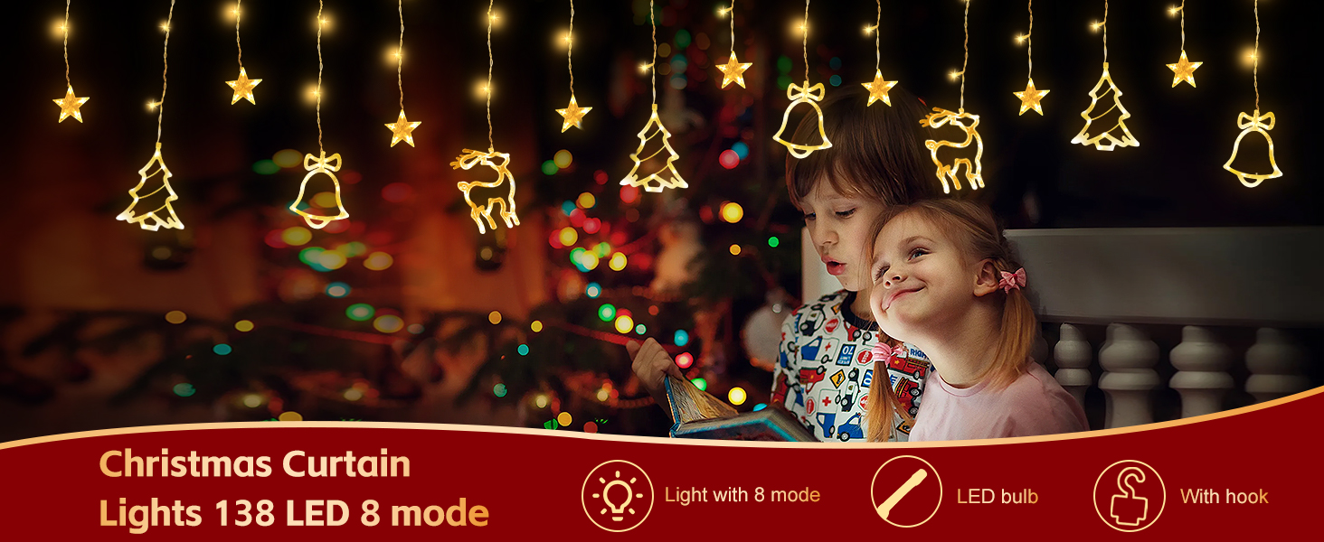 Christmas LED Curtain Lights