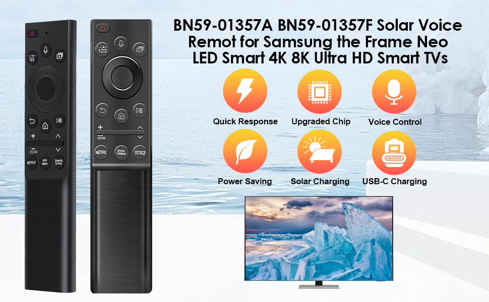 BN59-01357A Solar Rechargeable Remote Co... 10 solar remote for samsung