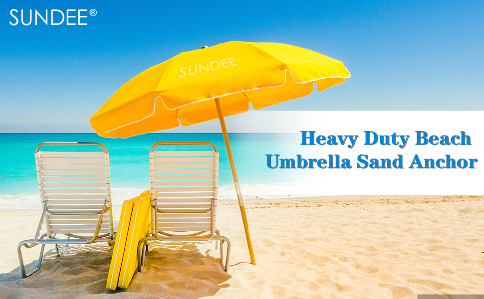sundee Beach Umbrella Sand Anchor, 5 Spiral Screws Stand