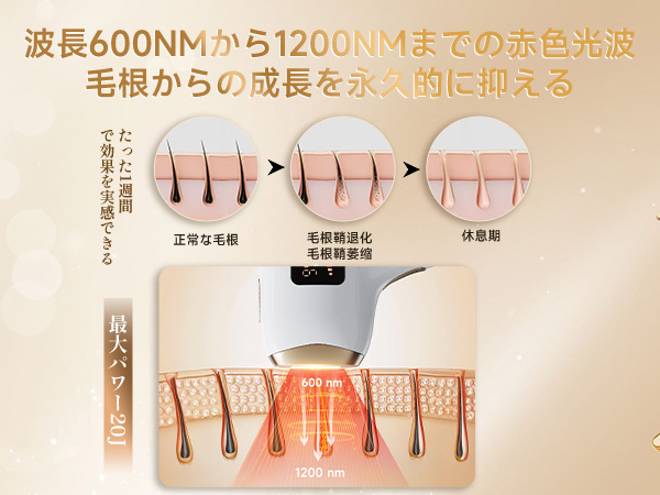 Amazon | 脱毛器 【サロン級IPL光家庭用脱毛器/VIO対応】 冷感