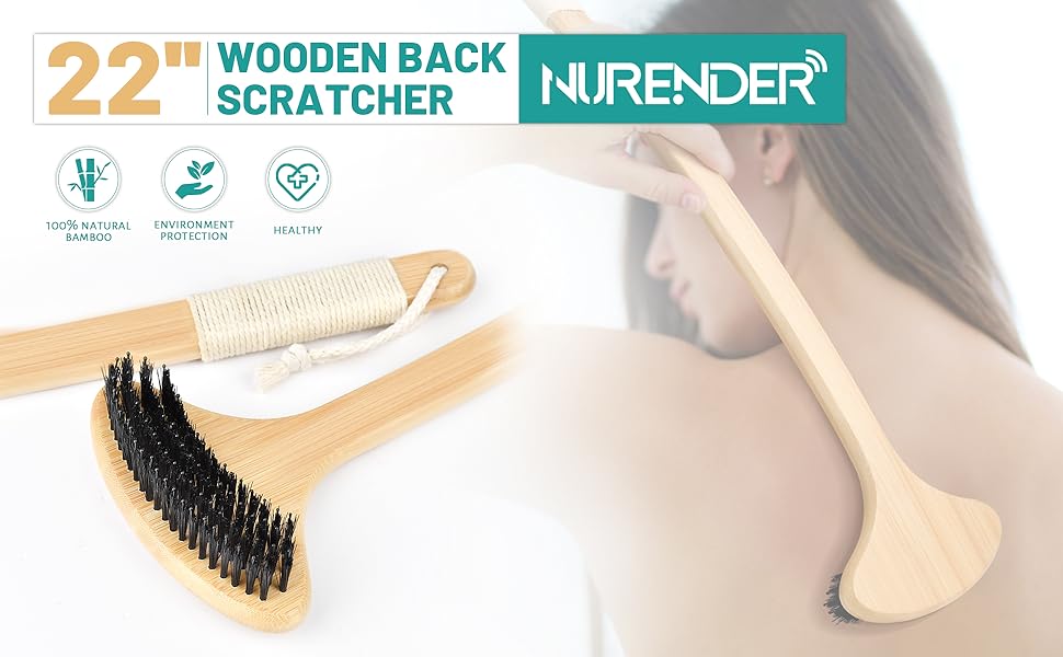 NURENDER Wooden Back Scratcher, Oversized Body Scratcher