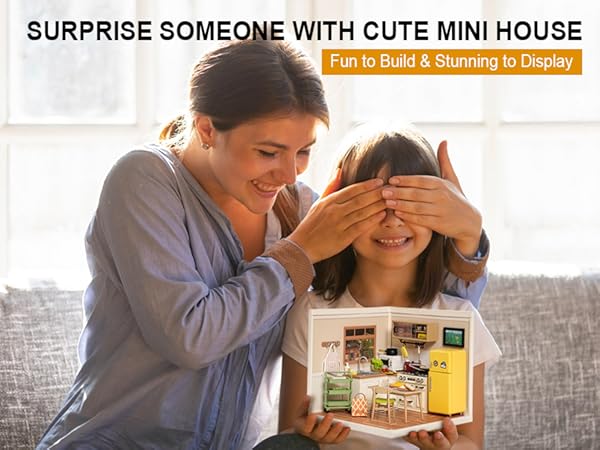 Rowood DIY Miniature Kit Adult Craft- Super Creator- Happy Meals Kitchen