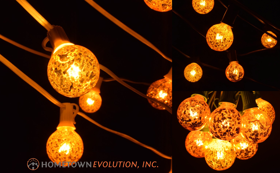 Hometown Evolution, Inc. Gold Outdoor Patio String Lights