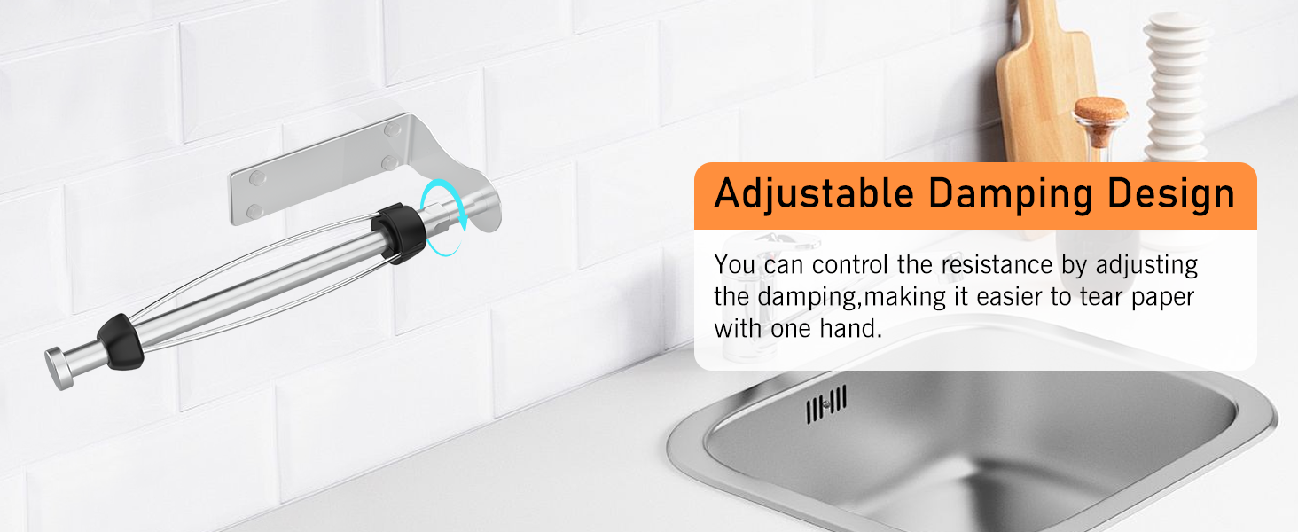 SetSail Paper Towel Holder, Single Hand Operable Paper