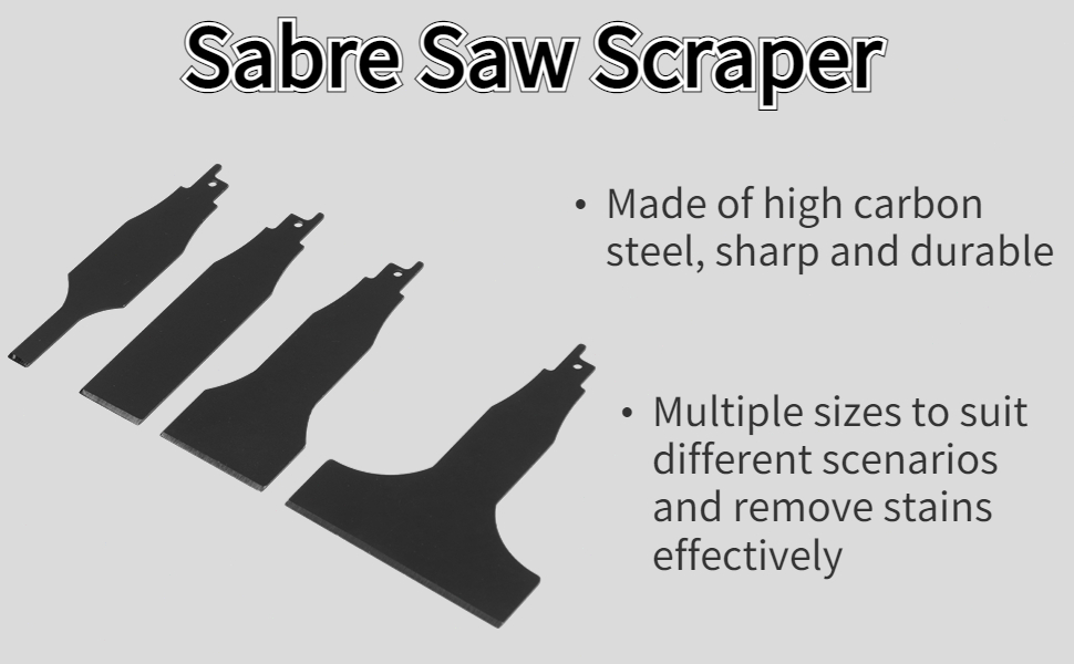 Reciprocating Saw Scraper, 4 Pcs Scraping Tool Attachment for