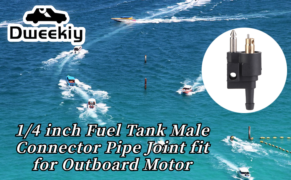 Male Fuel Tank Connector, 1/4 inch Fuel Tank Male Connector Pipe Joint