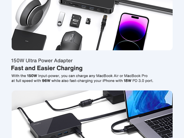 iVANKY FusionDock 1 MacBook Pro Docking Station with 150W