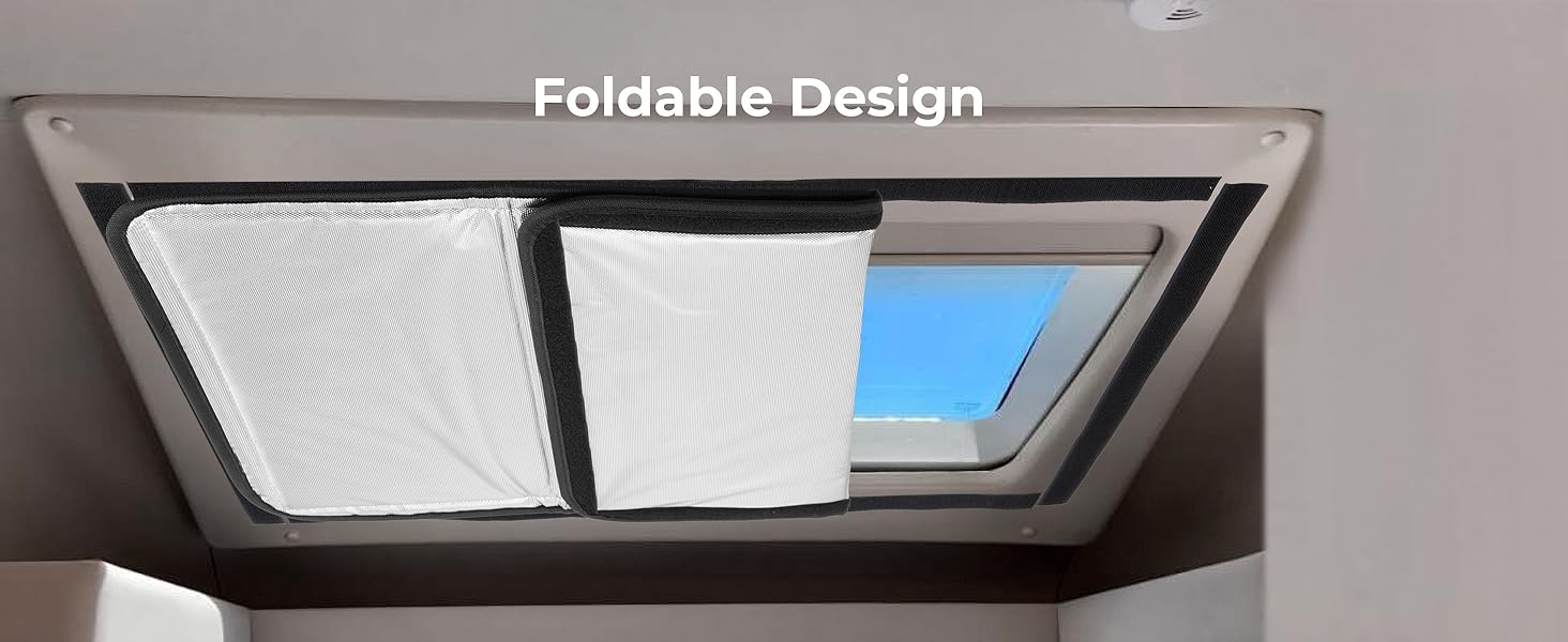BougeRV RV Skylight Vent Cover, Foldable BothSided