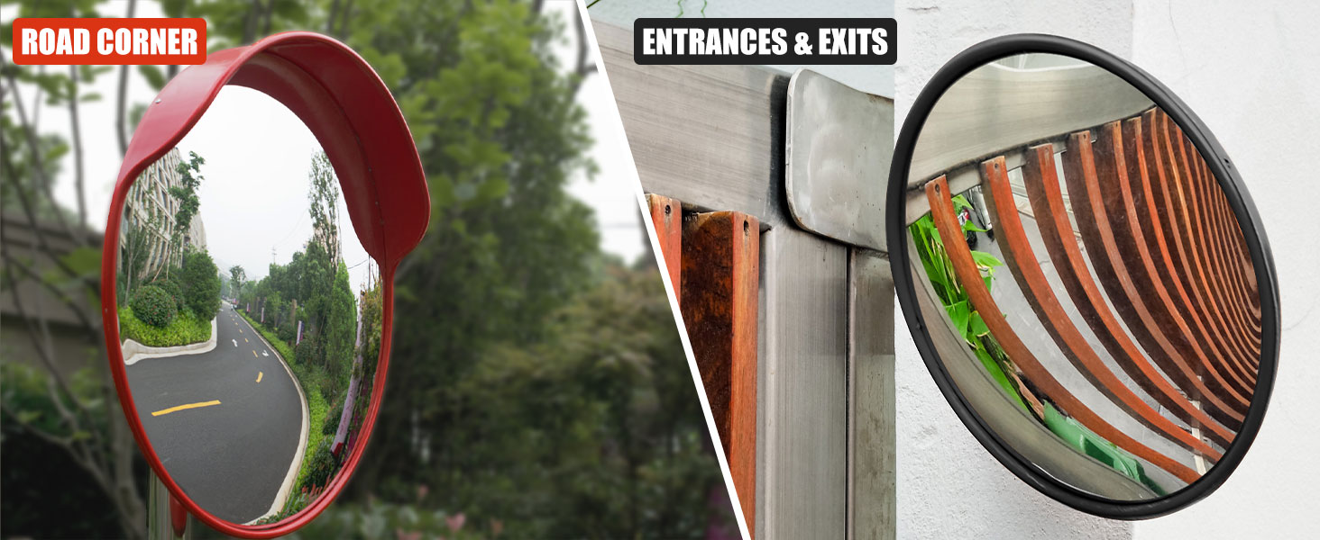 OranLite Pole Mount 32" inch Traffic Mirror, Indoor Outdoor