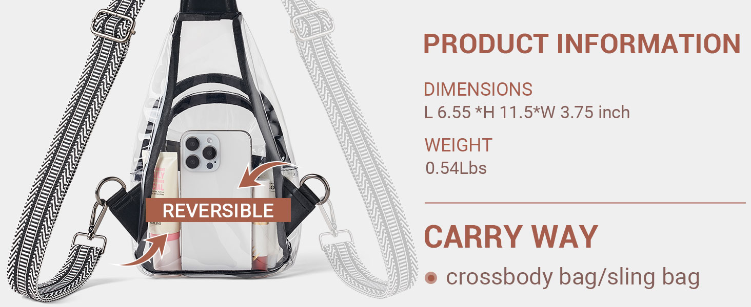 Mroede Clear Bag for Stadium Events Approved 4Pockets