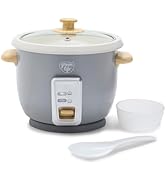GreenLife Mini panela de arroz, 3 xícaras (6 xícaras cozidas) panela antiaderente sem PFAS, design de um interruptor, automático...