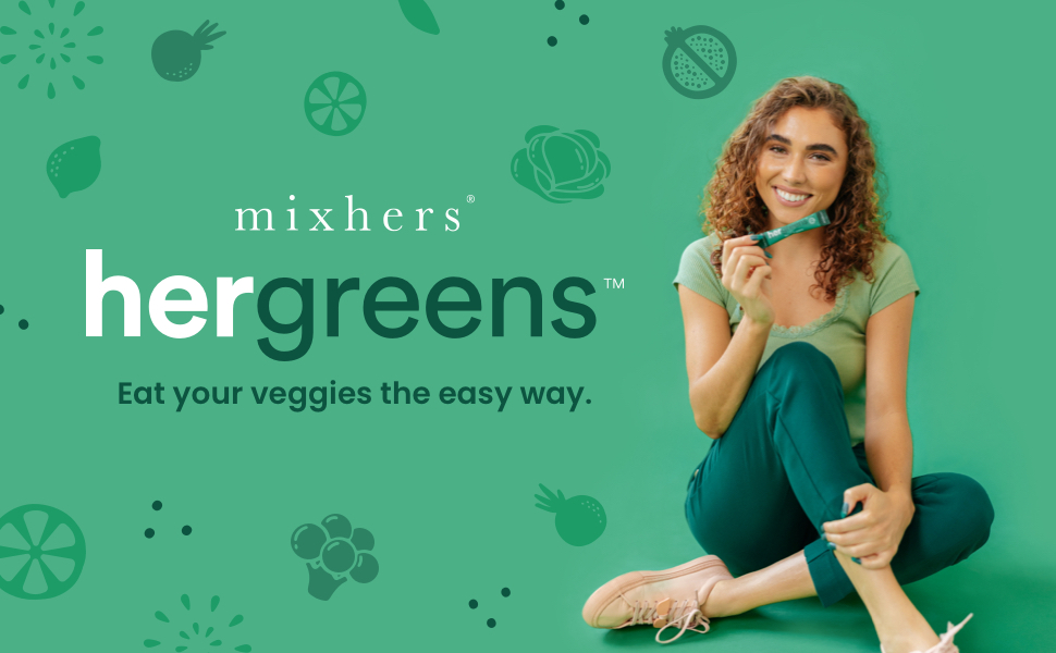 MIXHERS Hergreens Greens Powder Made from Whole Foods