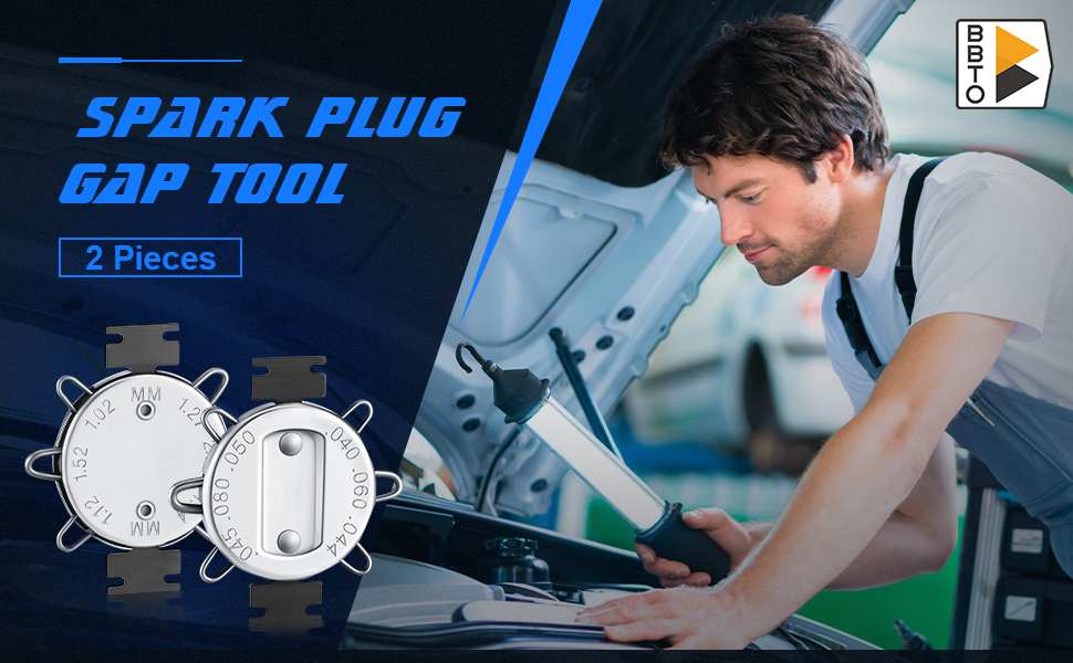 2 Pieces Spark Plug Tool Spark Plug Gauge Measuring Tool Wire Spark Plug Gauge Tool