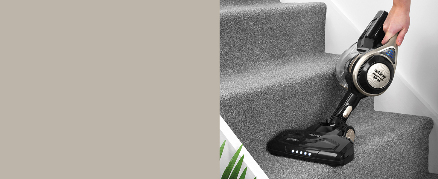 Beldray BEL0813P Airgility Plus Cordless Vacuum Cleaner, 29.6 V, 1.2 L