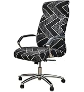 Stretch Office Chair Cover with Zipper Printed Computer Chair Cover for Armrest Chair Universal R...