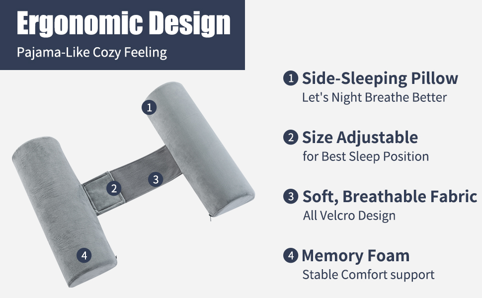HOMBYS Memory Foam Sleep Position Training Pillow - Grey for Back and Side Sleepers Adjustable Semi Roll Body Supportive B8138671 3bd1 40bc A669 45a3f928edd3. CR0,0,970,600 PT0 SX970 V1