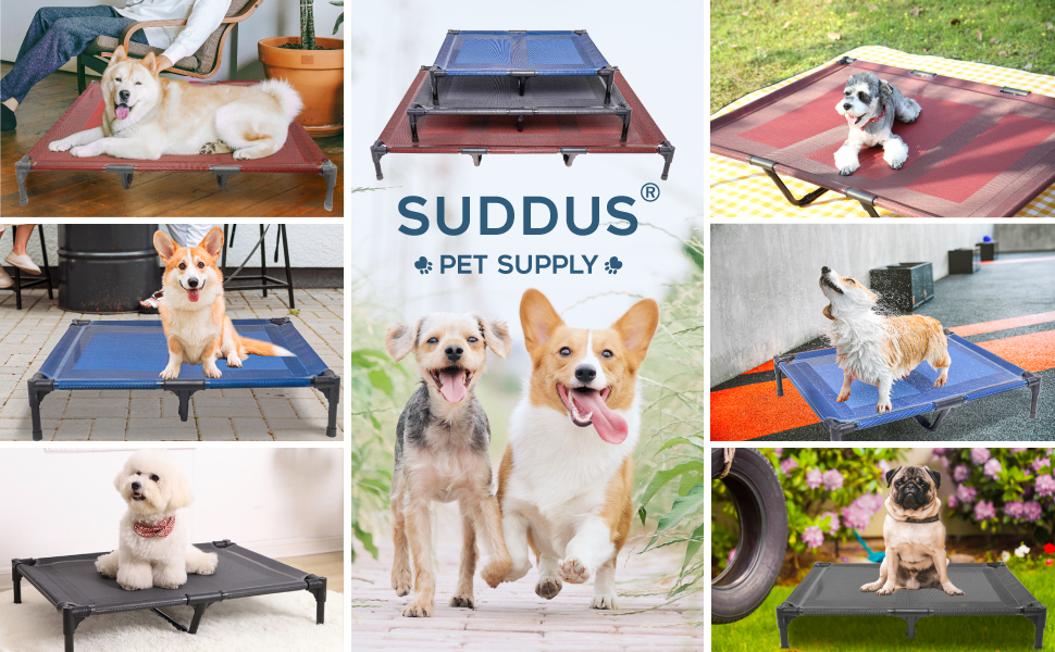 suddus Elevated Dog Bed Replacement Cover, Raised Dog Bed