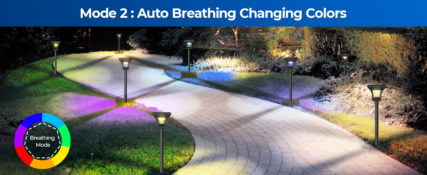 solar pathway lights RGBCW