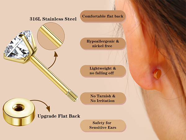 Sleep Nap Earrings for Sensitive Ears