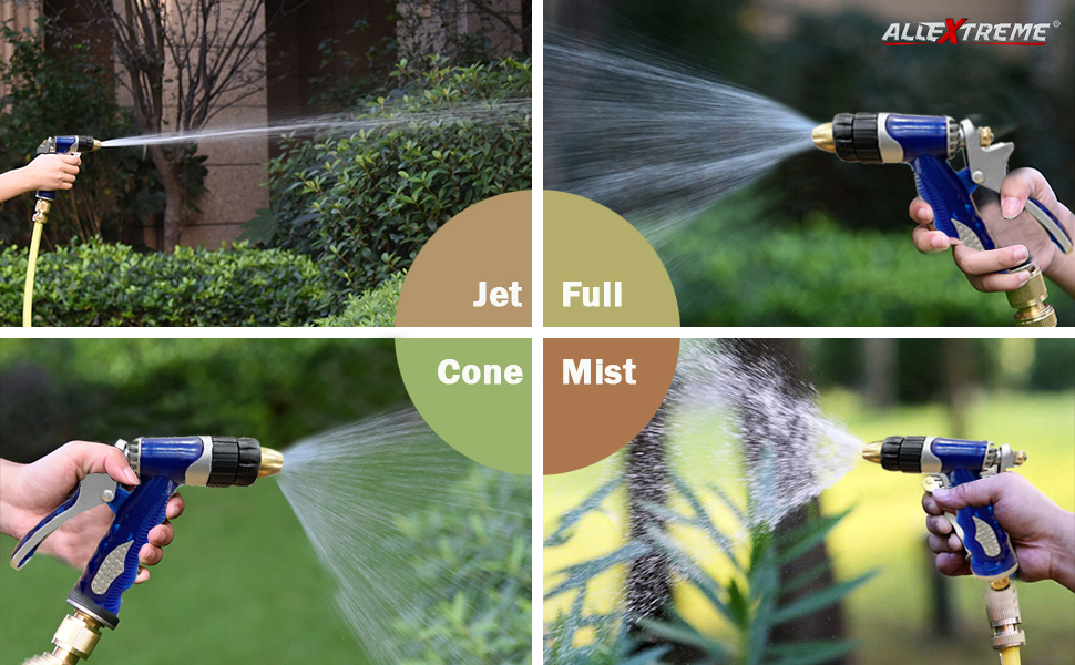 Allextreme High Pressure Water Sprayer Hose Nozzle Heavy Duty, Lawn