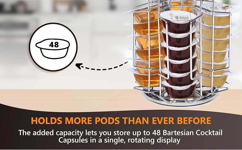 Storage Carousel for Bartesian Cocktail Capsules by Ksestor Holds up