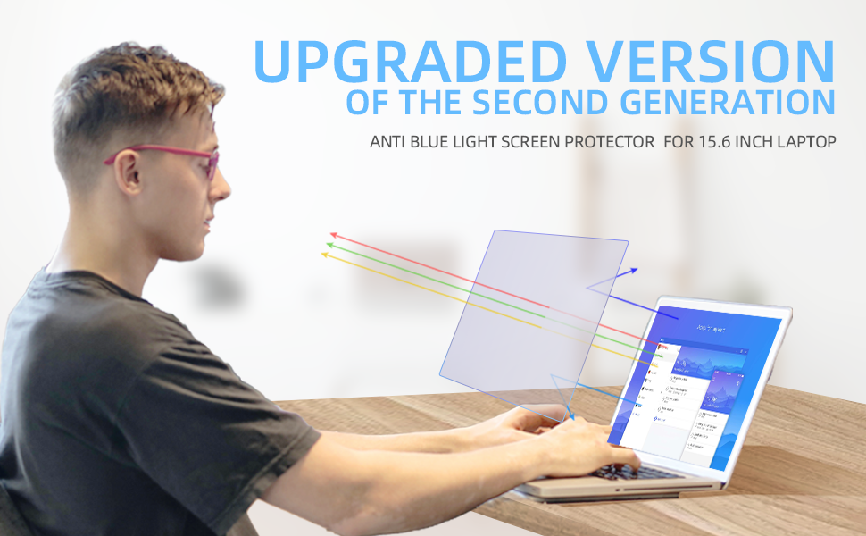 3 Pack Anti Blue Light Screen Protector, 15.6 inch Laptop Screen